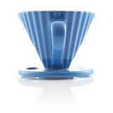 Chantal 8 ounce Lotus Ceramic Pour Over Coffee Filter, Blue Cove