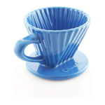 Chantal 8 ounce Lotus Ceramic Pour Over Coffee Filter, Blue Cove