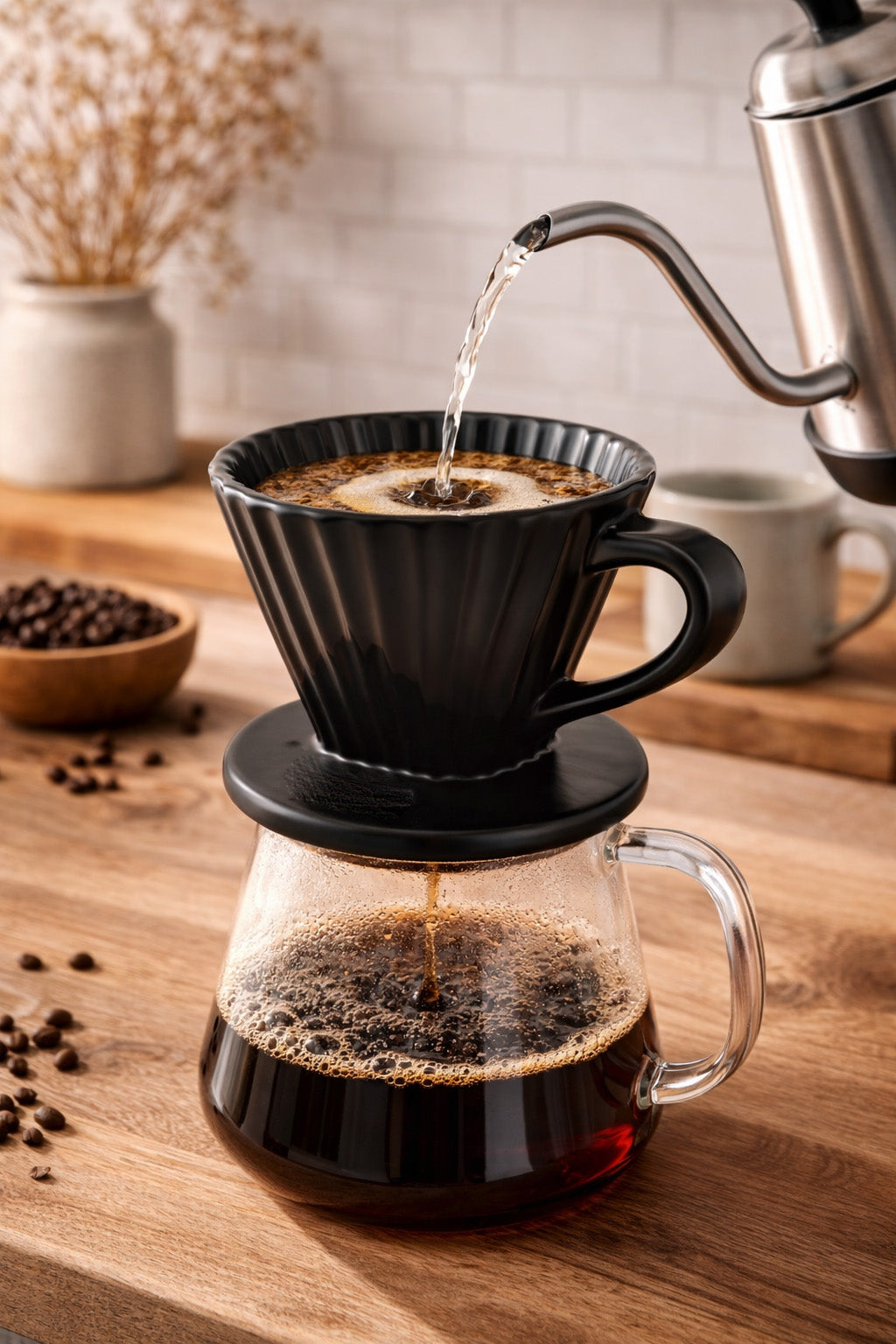 Chantal 8 ounce Lotus Ceramic Pour Over Coffee Filter