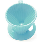 Chantal 8 ounce Lotus Ceramic Pour Over Coffee Filter, Aqua
