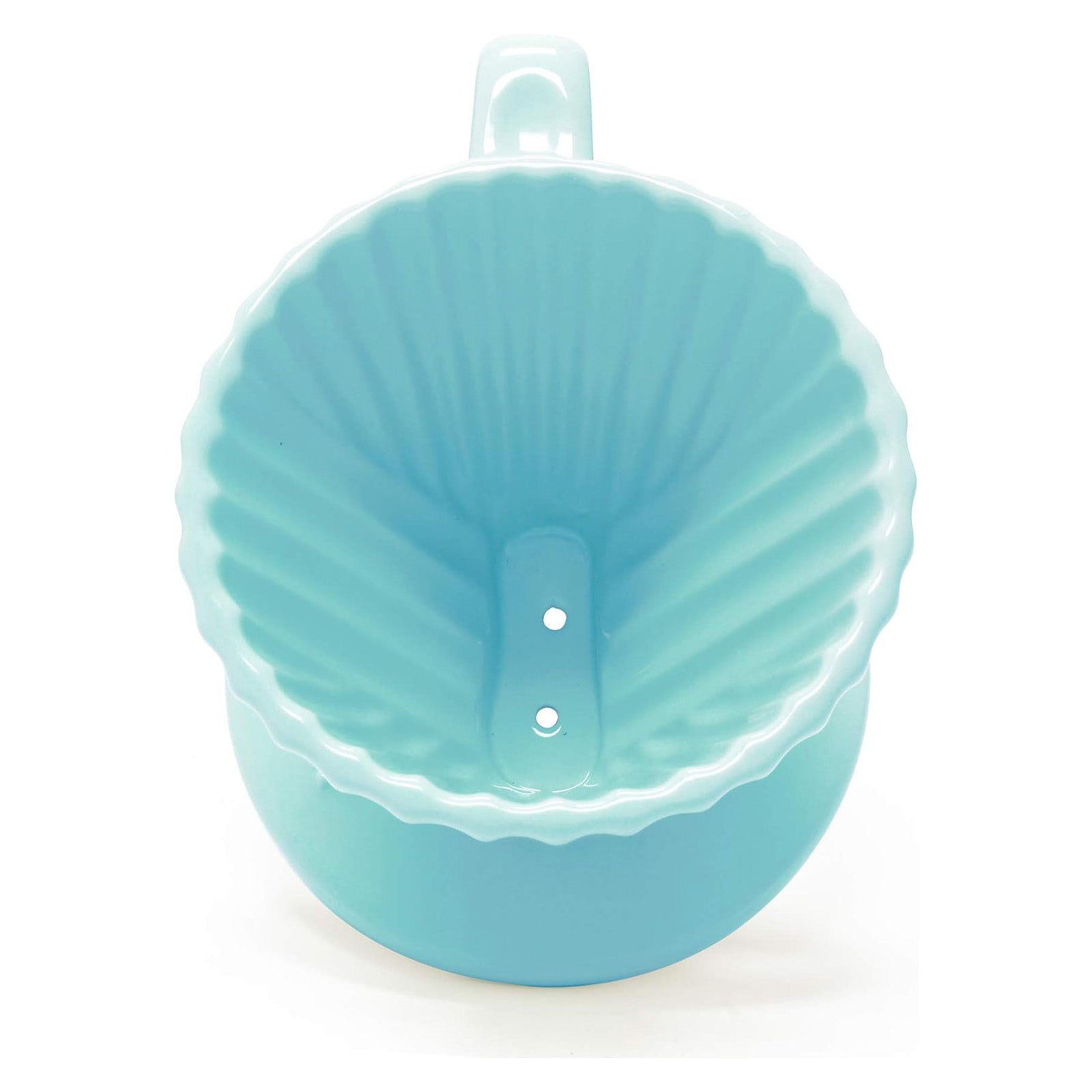 Chantal 8 ounce Lotus Ceramic Pour Over Coffee Filter, Aqua