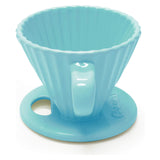 Chantal 8 ounce Lotus Ceramic Pour Over Coffee Filter, Aqua