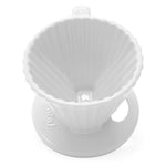 Chantal 8 ounce Lotus Ceramic Pour Over Coffee Filter, White