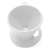 Chantal 8 ounce Lotus Ceramic Pour Over Coffee Filter, White