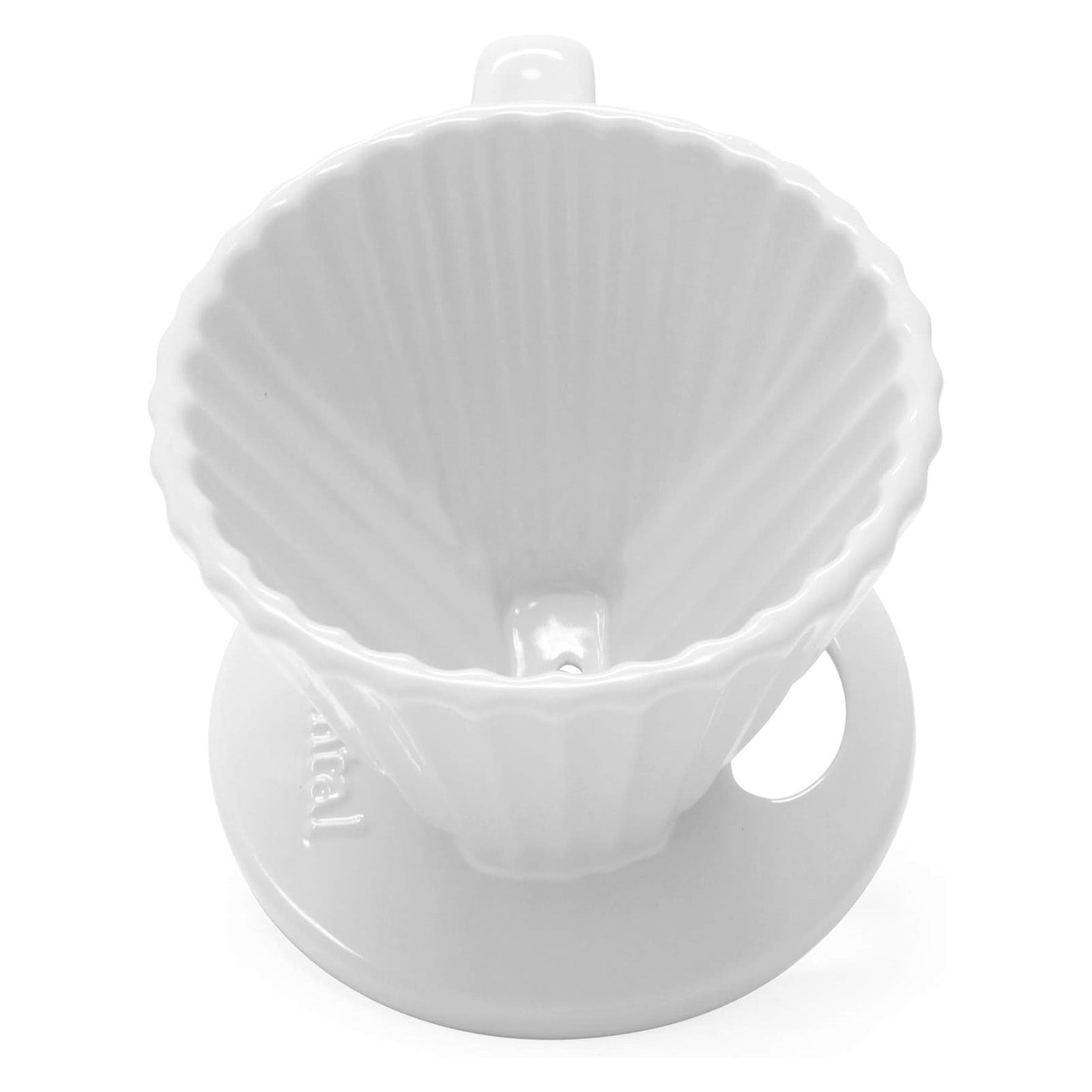 Chantal 8 ounce Lotus Ceramic Pour Over Coffee Filter, White