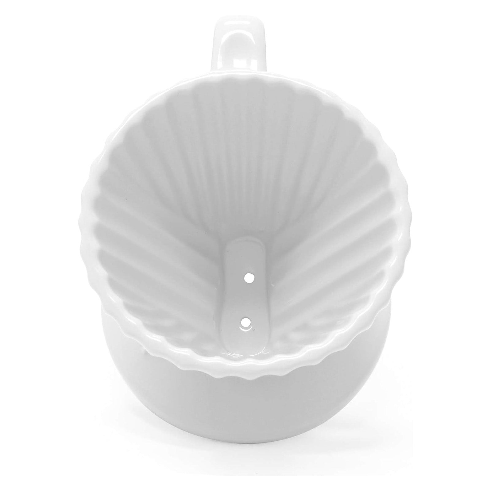 Chantal 8 ounce Lotus Ceramic Pour Over Coffee Filter, White