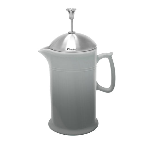 Chantal 28 ounce Ceramic French Press with Stainless Plunger, Grey