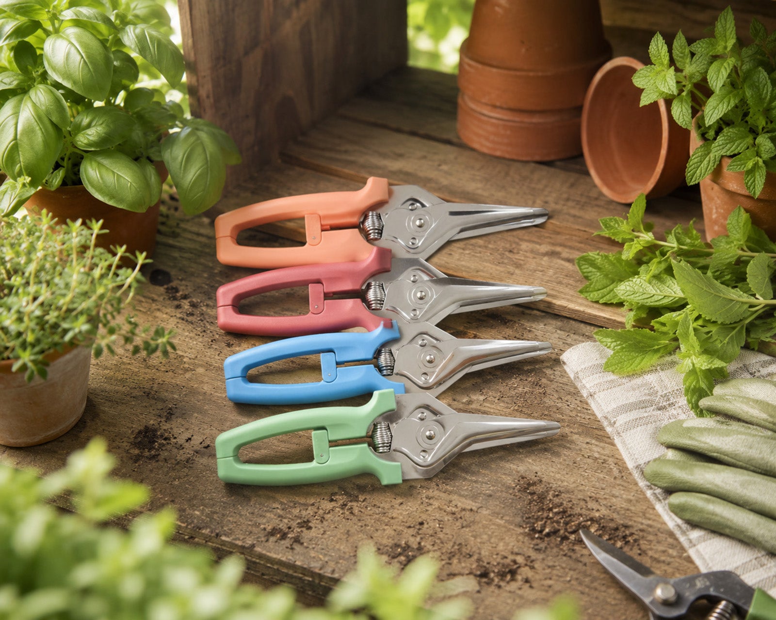 Kuhn Rikon Classic Kitchen & Garden Shears - Stainless Steel Blades, Assorted Colors