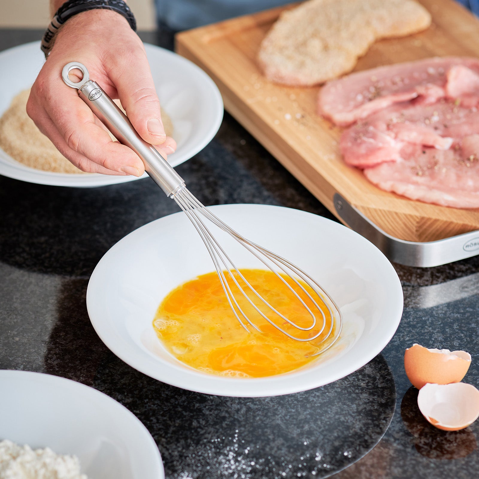 Rosle Stainless Steel Flat Whisk, 8.7 Inch