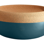 Emile Henry Large Food Storage Bowl, 14.1-Inch, Blue Flame