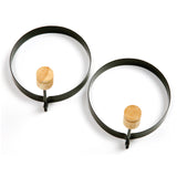 Norpro 4-Inch Nonstick Round Pancake and Egg Rings, Set of 2, Black