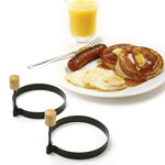 Norpro 4-Inch Nonstick Round Pancake and Egg Rings, Set of 2, Black