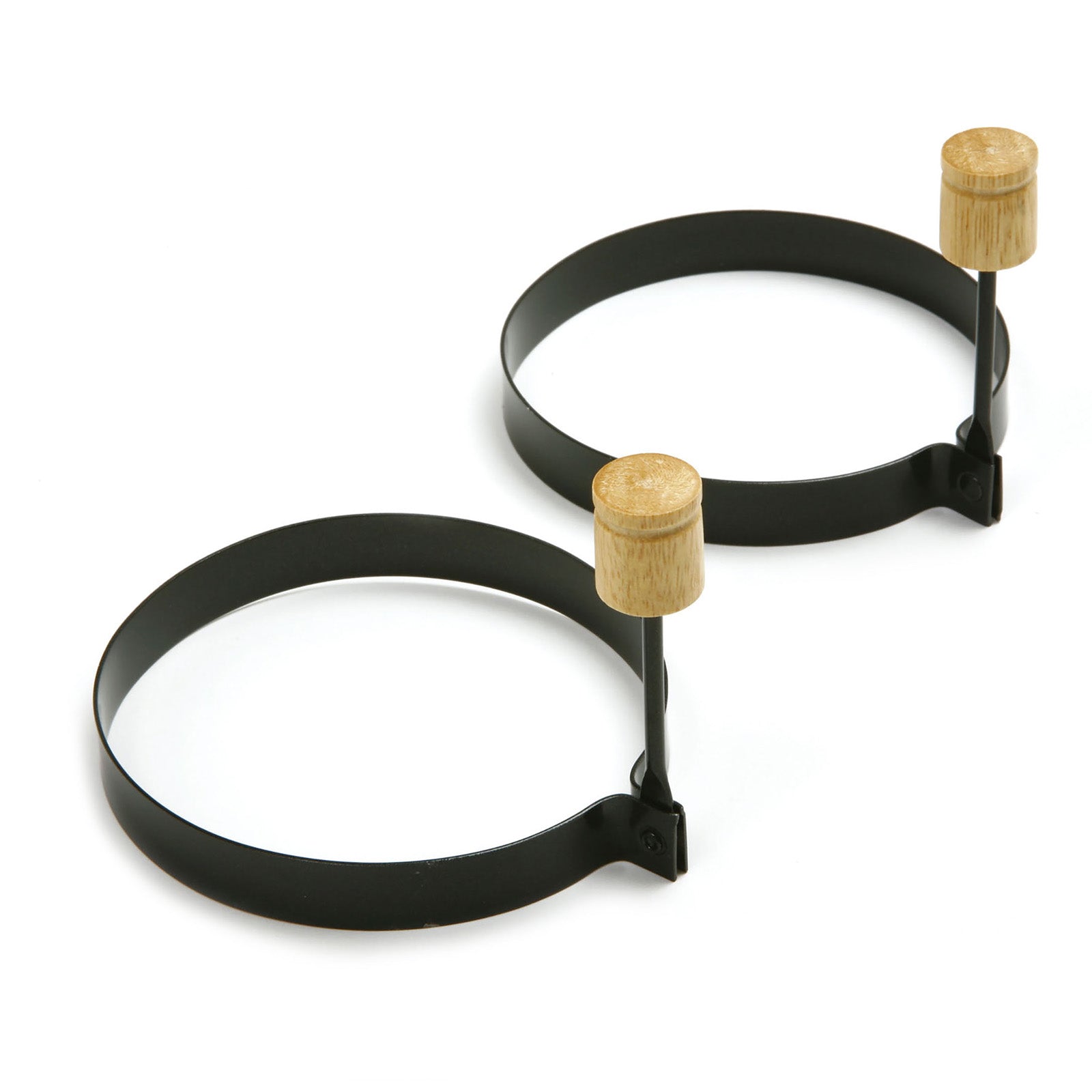 Norpro 4-Inch Nonstick Round Pancake and Egg Rings, Set of 2, Black