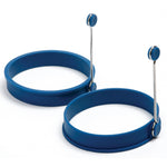 Norpro 4-Inch Silicone Round Pancake and Egg Rings, Set of 2, Blue
