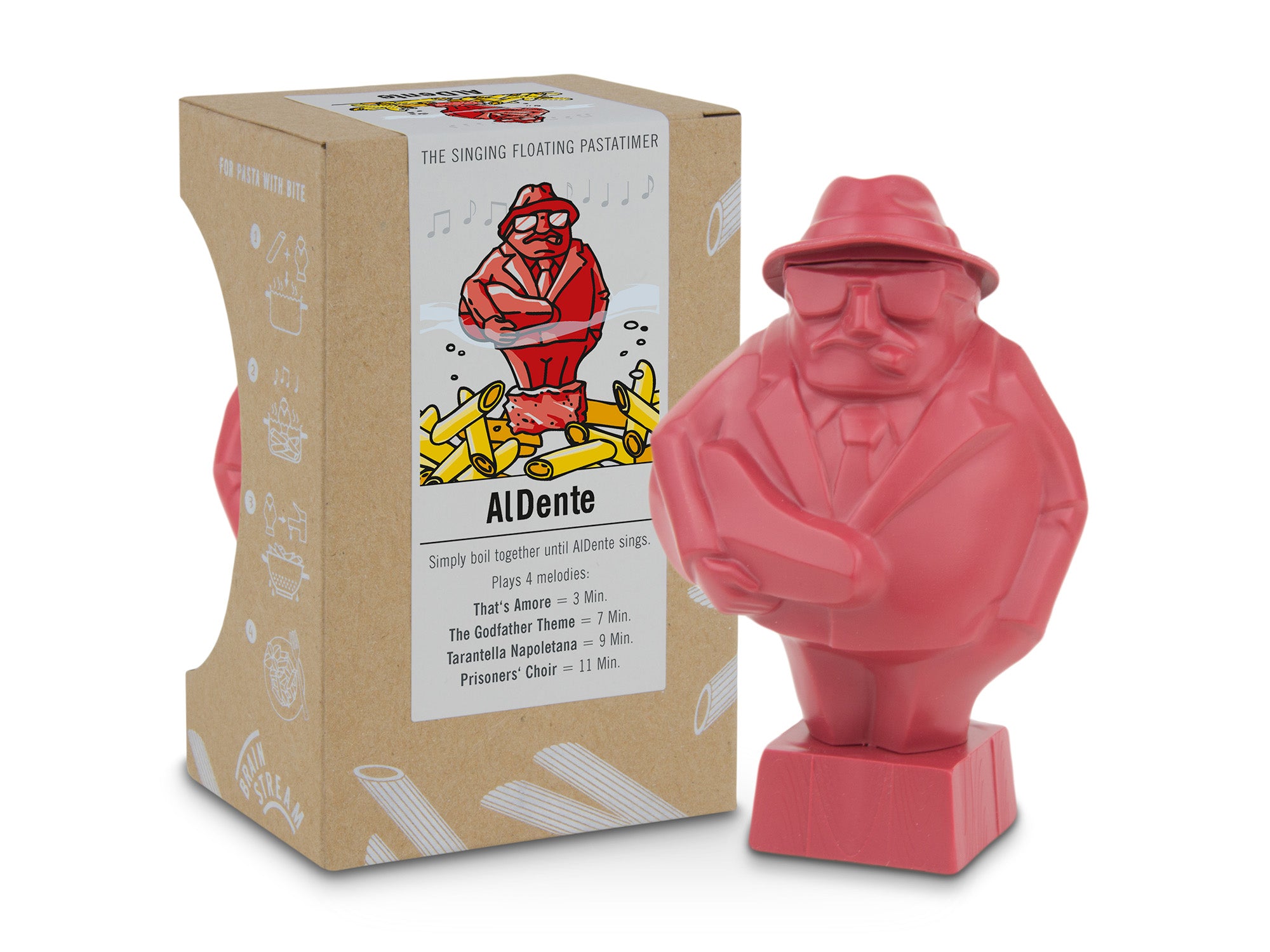 Brainstream Al Dente Singing Floating Pasta Timer, Red