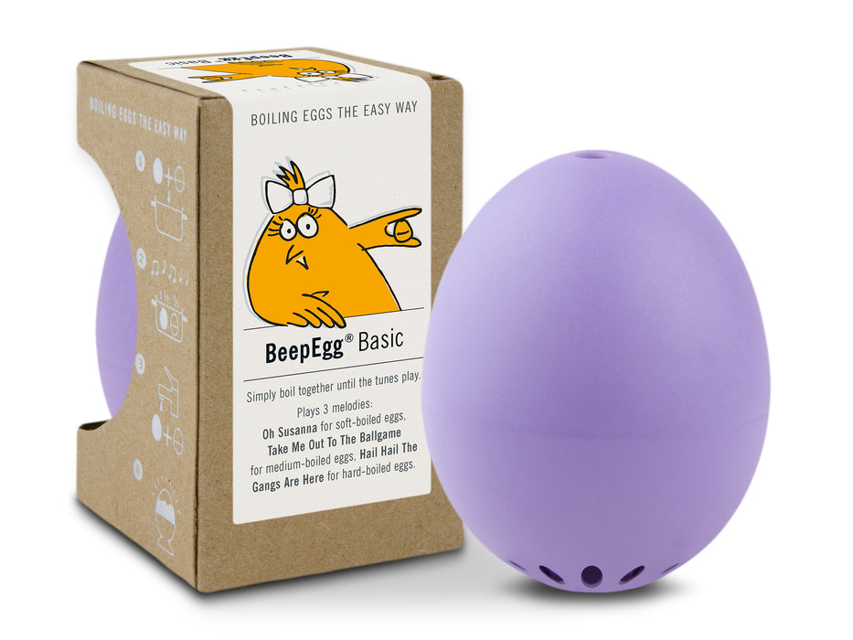 Brainstream BeepEgg Singing and Floating Egg Timer for Boiled Eggs, Purple