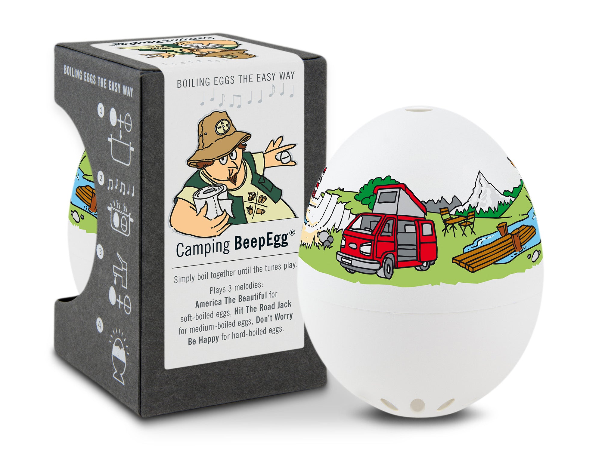 Brainstream Camping BeepEgg Singing and Floating Egg Timer for Boiled Eggs