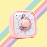 Brainstream Visual Timer for Kids with 60 Minute Countdown and Adjustable Alarm for Focus, Classroom, Study, Rainbow Ride
