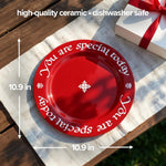 Waechtersbach You Are Special Today Red Plate, 10.63-Inch Decorative Chinaware Celebration Dish