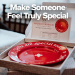Waechtersbach You Are Special Today Red Plate, 10.63-Inch Decorative Chinaware Celebration Dish