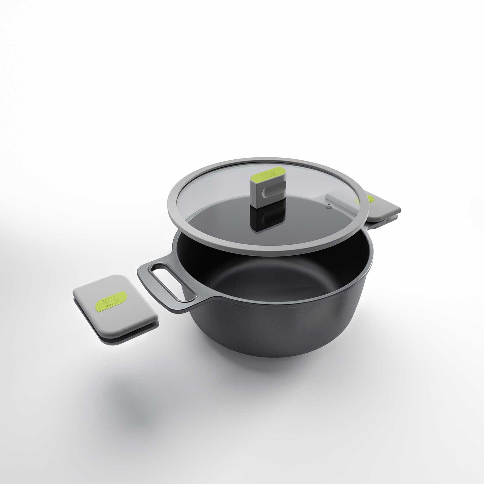 BRA Cookware Life Ceramic Nonstick Stock Pot w/Glass Lid | 8 Inch 3.2 Quart