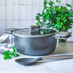 BRA Cookware Life Ceramic Nonstick Stock Pot w/Glass Lid | 8 Inch 3.2 Quart