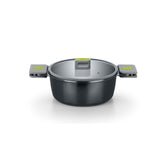 BRA Cookware Life Ceramic Nonstick Stock Pot w/Glass Lid | 8 Inch 3.2 Quart