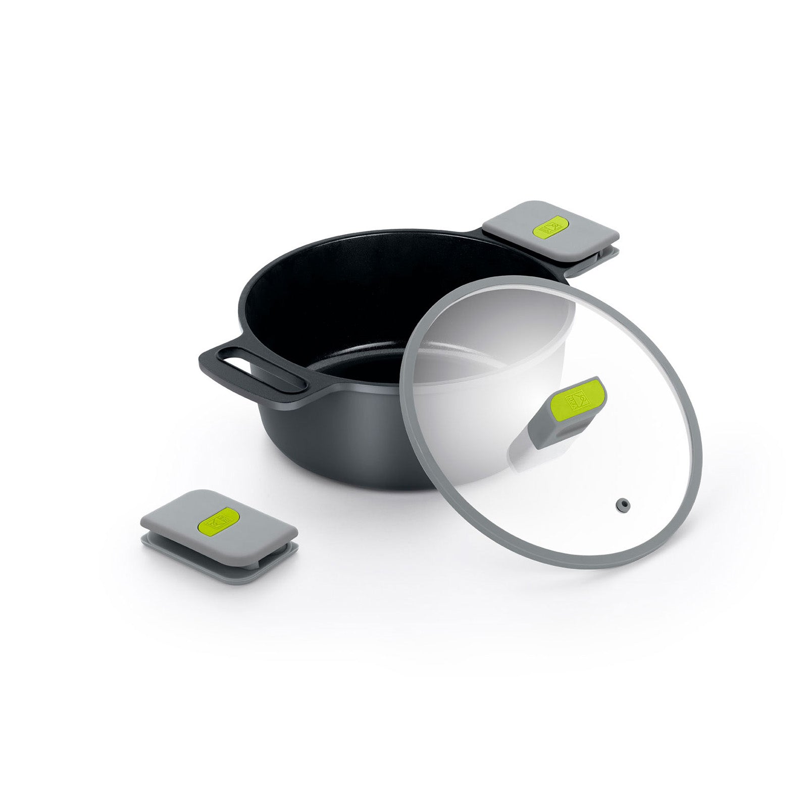 BRA Cookware Life Ceramic Nonstick Stock Pot w/Glass Lid | 9.5 Inch 4.2 Quart