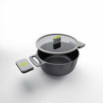 BRA Cookware Life Ceramic Nonstick Stock Pot w/Glass Lid | 9.5 Inch 4.2 Quart