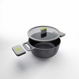 BRA Cookware Life Ceramic Nonstick Stock Pot w/Glass Lid | 9.5 Inch 4.2 Quart