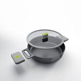 BRA Cookware Life Ceramic Nonstick Sauté Pan w/Glass Lid, 11 Inch, 3.3 Quart