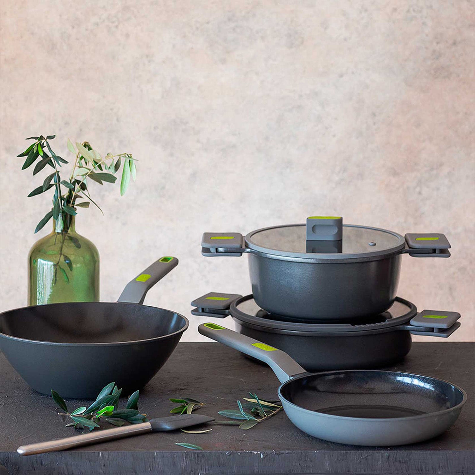 BRA Cookware Life Ceramic Nonstick Sauté Pan w/Glass Lid, 11 Inch, 3.3 Quart