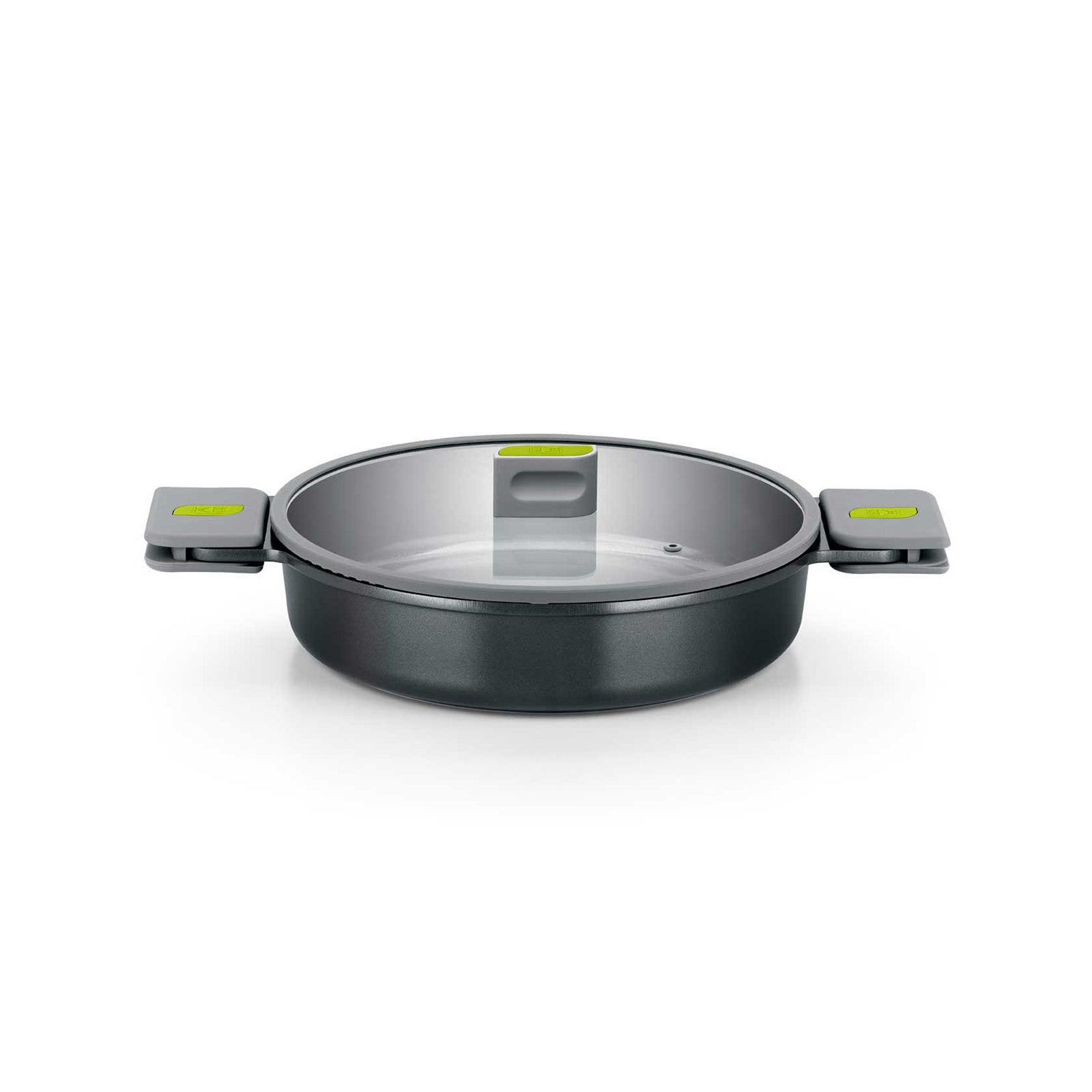 BRA Cookware Life Ceramic Nonstick Sauté Pan w/Glass Lid, 11 Inch, 3.3 Quart