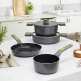 BRA Cookware Life Ceramic Nonstick Sauté Pan w/Glass Lid, 12.5 Inch, 5.3 Quart