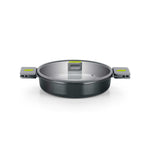 BRA Cookware Life Ceramic Nonstick Sauté Pan w/Glass Lid, 12.5 Inch, 5.3 Quart