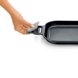 BRA Cookware Ceramic Nonstick Griddle with Removable Handles, 12.6 x 9.4-Inch