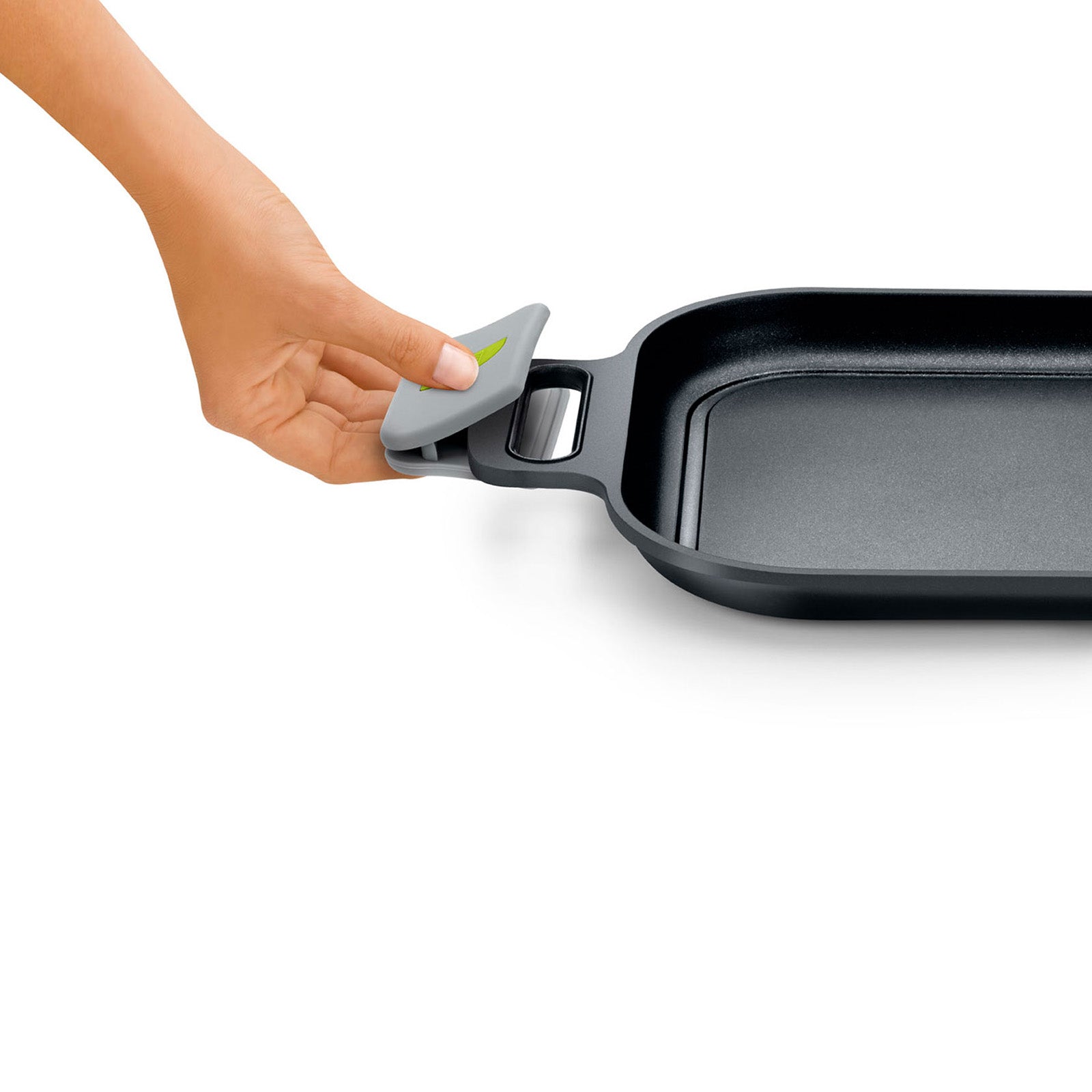 BRA Cookware Ceramic Nonstick Griddle with Removable Handles, 12.6 x 9.4-Inch