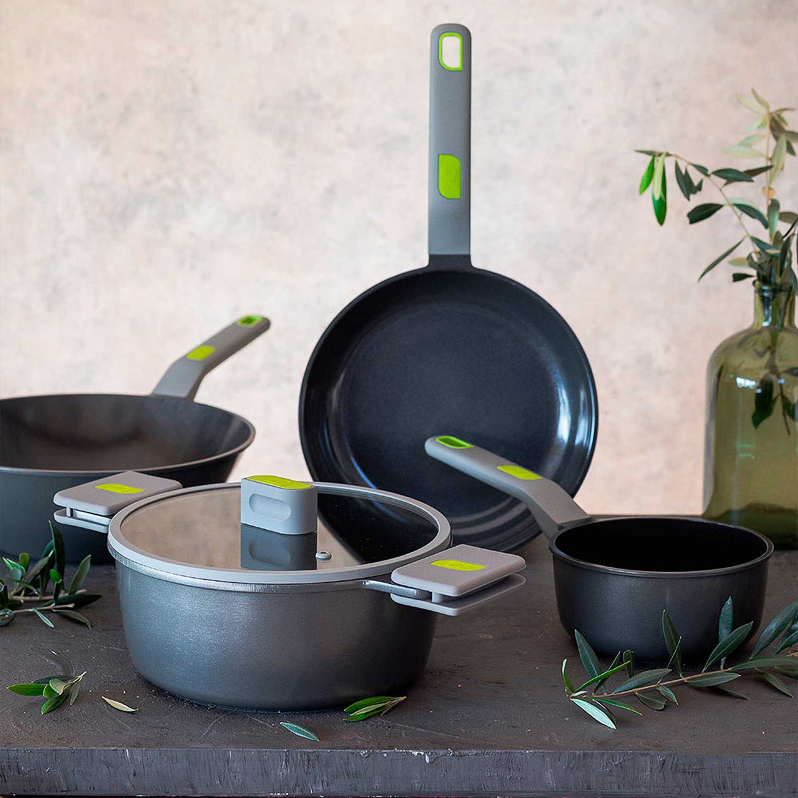 BRA Cookware Life Ceramic Nonstick 6.3-Inch Saucepan, 1.4-Quart