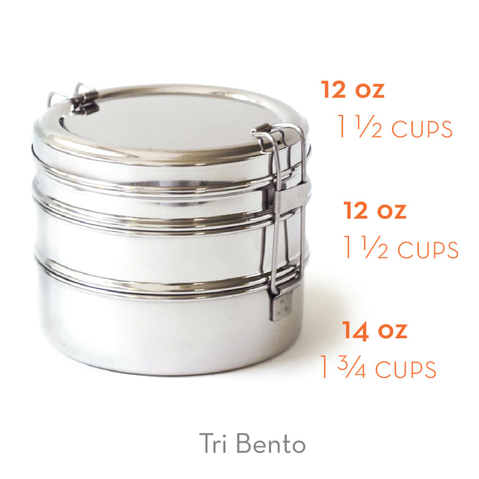 ECOlunchbox Tri Bento Stainless Steel Lunchbox