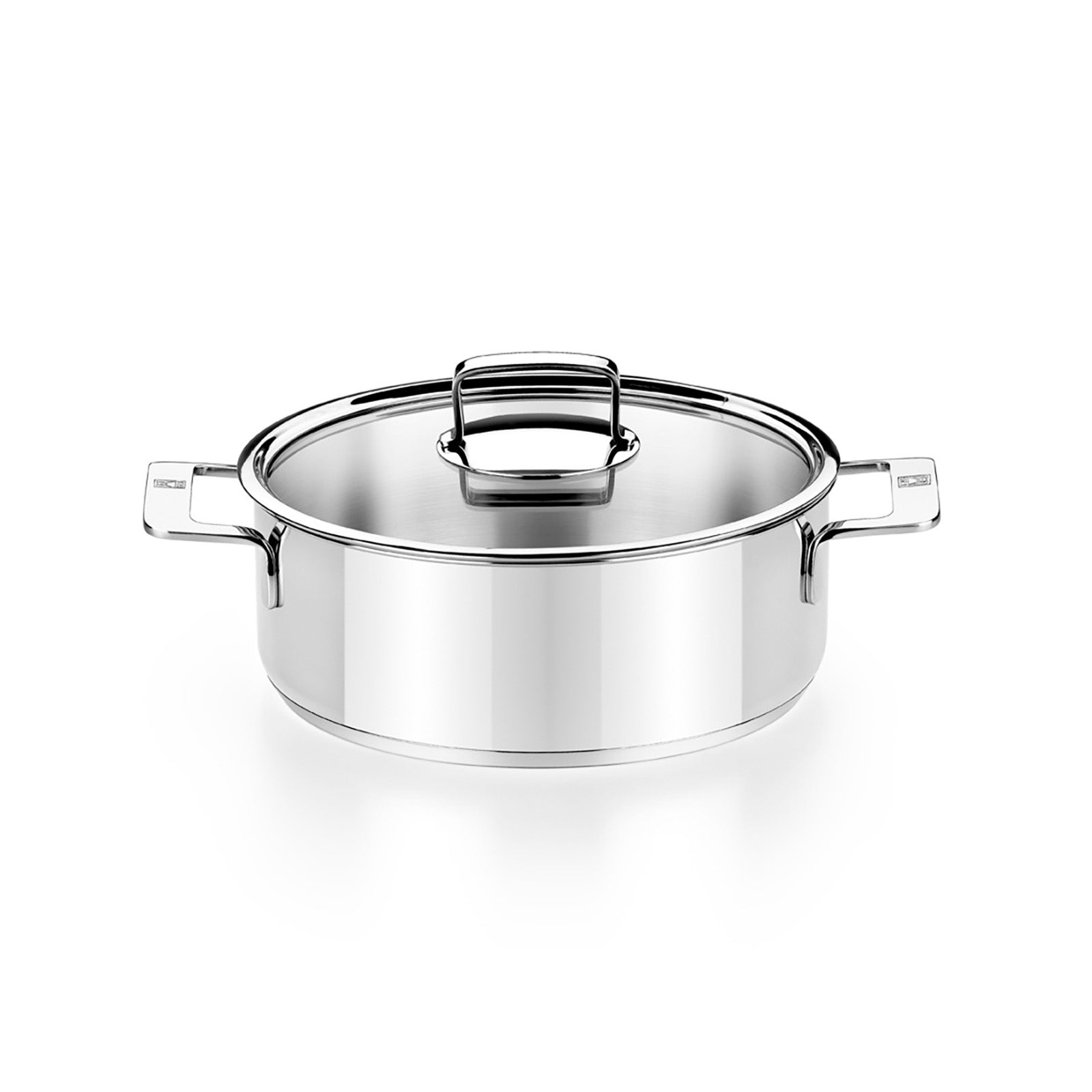 BRA Cookware Signature Stainless Steel Stock Pot w/Glass Lid, 8-Inch, 2.4-Quart