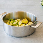 BRA Cookware Signature Stainless Steel Stock Pot w/Glass Lid, 9.5-Inch, 4-Quart