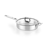 BRA Cookware Signature Stainless Steel Saute Pan w/Glass Lid, 11-Inch, 4.2-Quart