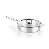 BRA Cookware Signature Stainless Steel Saute Pan w/Glass Lid, 11-Inch, 4.2-Quart
