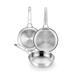 BRA Cookware Signature Stainless Steel Professional Frypan, 10.2-Inch