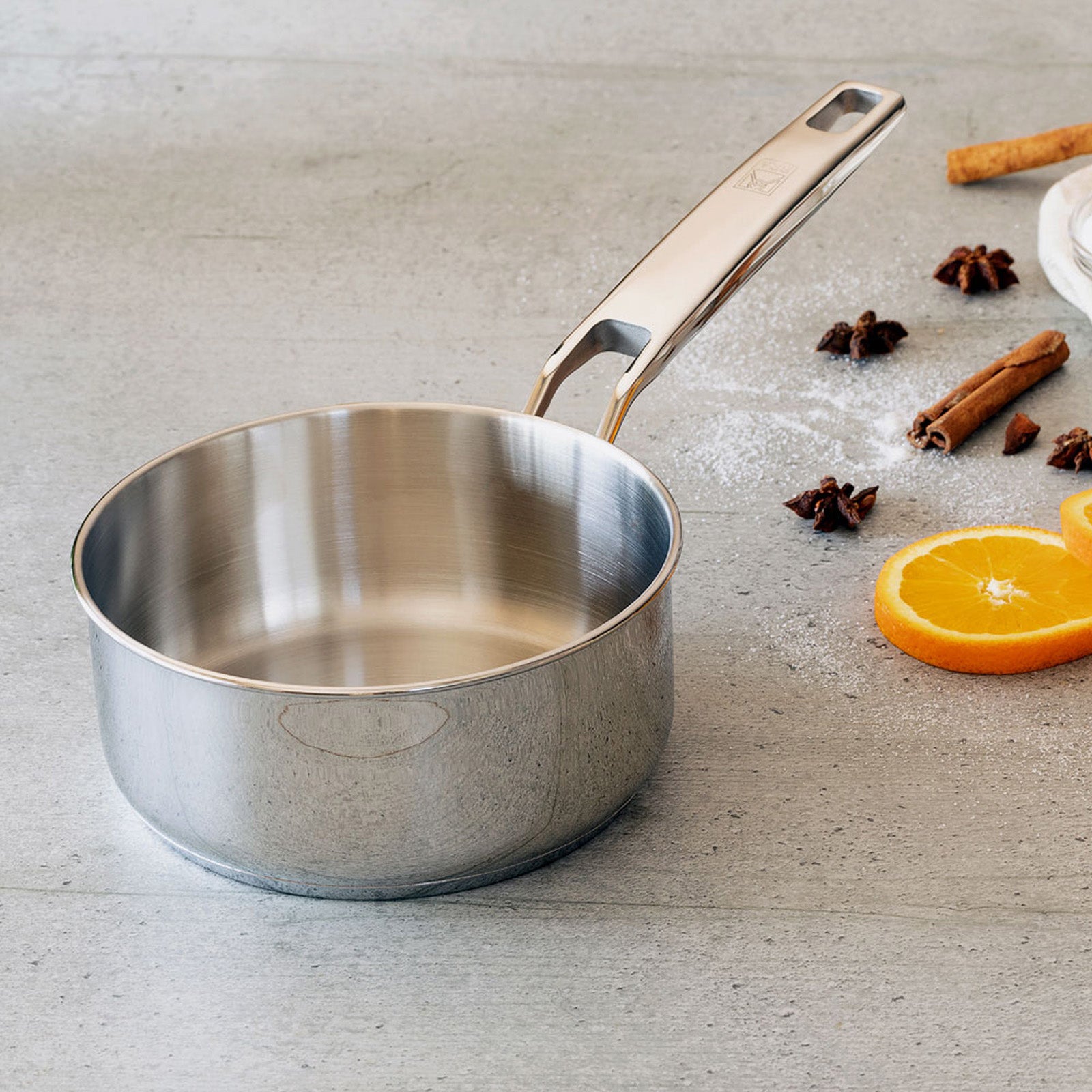 BRA Cookware Signature Stainless Steel Professional Saucepan, 7-Inch, 1.85-Quart