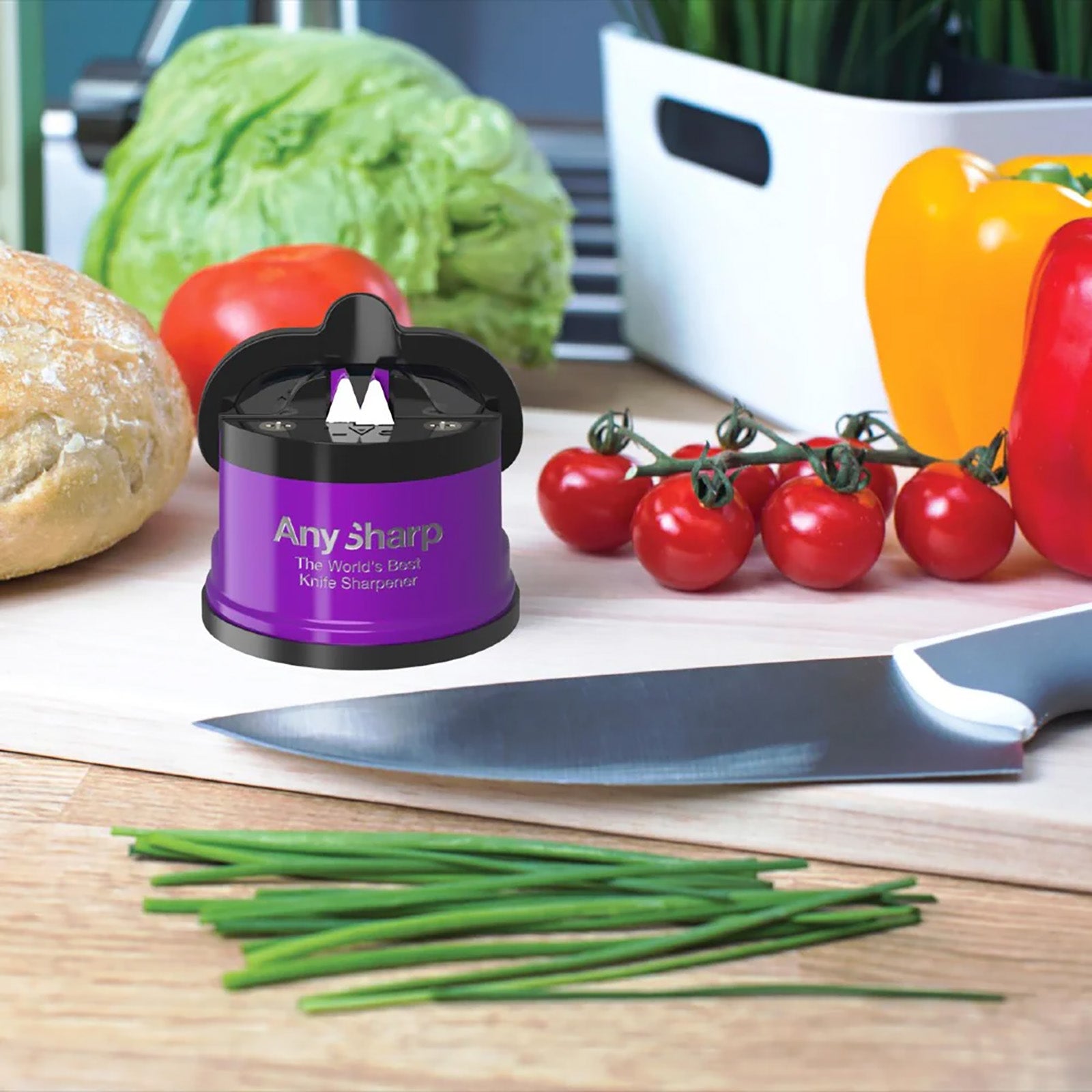 AnySharp Knife Sharpener Pro, Purple