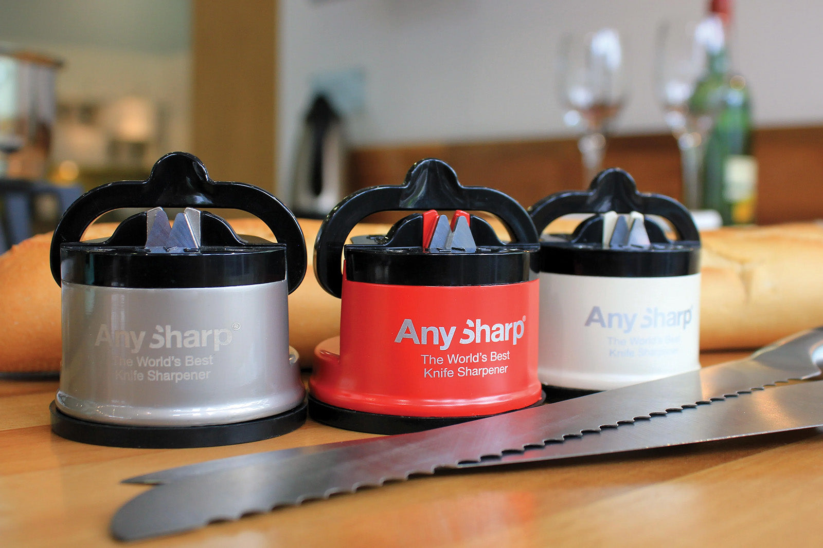 AnySharp Knife Sharpener Pro, Cream
