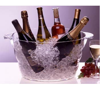 Prodyne Acrylic Big Oval Party Wine Beer Ice Tub Bucket