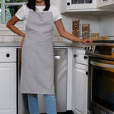 KAF Home Monaco Slubbed Yarn Apron, Frost Gray