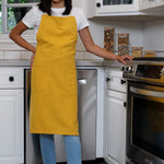KAF Home Monaco Slubbed Yarn Apron, Ochre